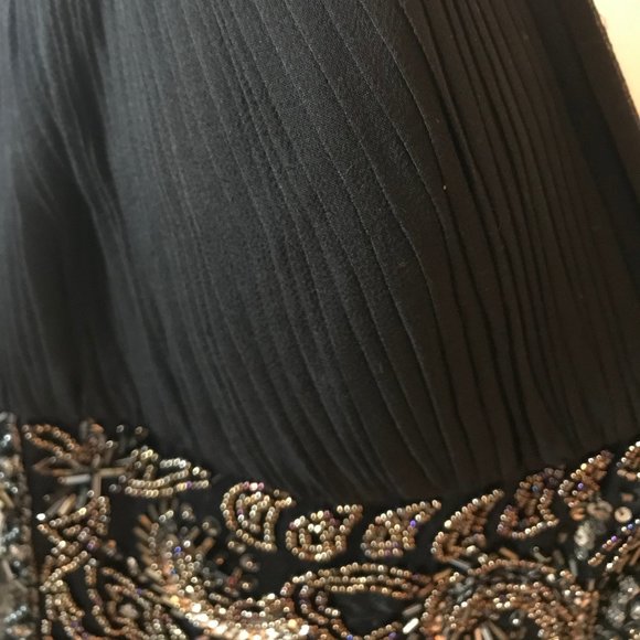 Sue Wong Black Cocktail Dress With Beading - Picture 6 of 6